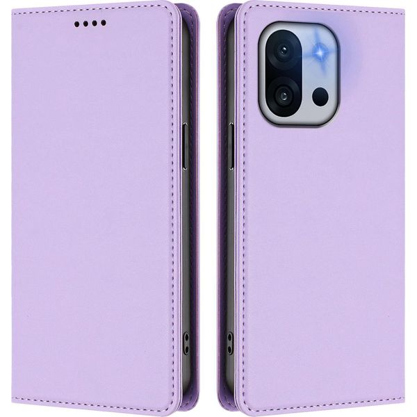 Custodia Per Telefono Cellulare Per Oneplus 13T /Oneplus 13S, Custodia Magnetica Antiurto In Finto Cuoio Flip Cover Con Supporto Viola-image