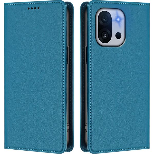 Custodia In Pelle Per Oneplus 13T /Oneplus 13S, Flip Case Magnetico In Finto Cuoio Con Supporto Lake Blu-image