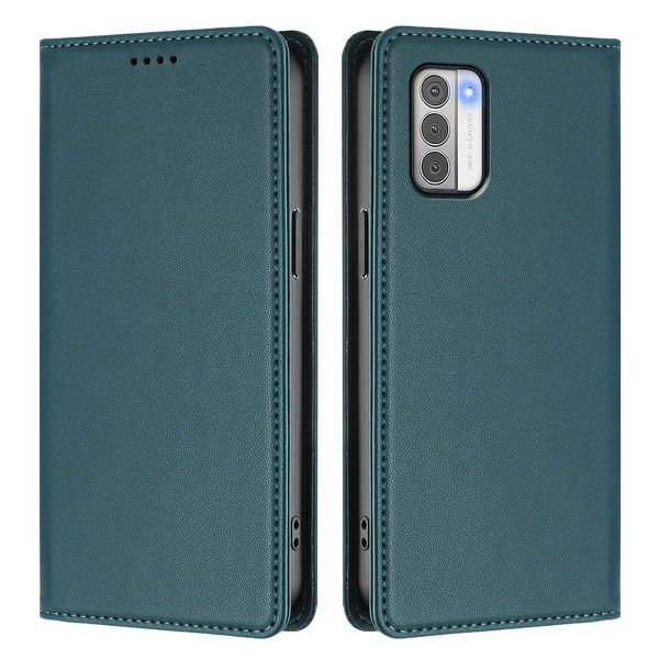 Custodia In Pelle Per Nokia G42 /Nokia G310, Custodia Magnetica In Finto Cuoio Con Supporto Verde-image