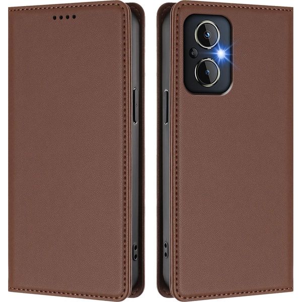 Custodia In Pelle Per Oneplus Nord N20 5G, Custodia Magnetica In Finto Cuoio Con Supporto Marrone-image