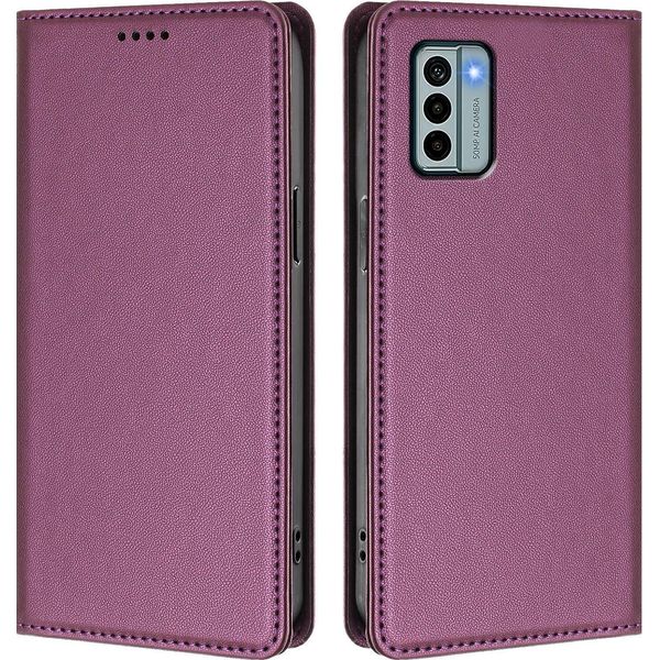 Custodia Per Telefono Cellulare Per Nokia G22, Flip Cover In Finto Cuoio Antiurto Magnetica Con Supporto Viola-image