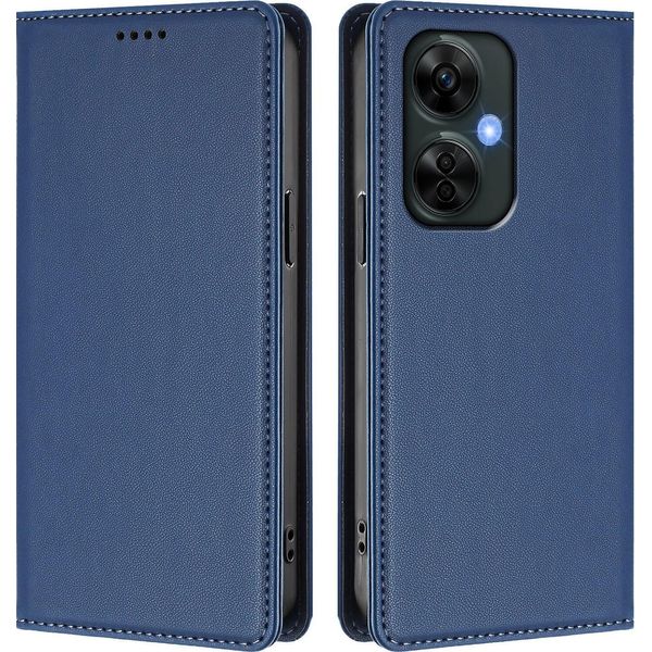 Custodia Per Telefono Cellulare Per Oneplus Nord N30 /Nord Ce 3 Lite, Custodia Magnetica Antiurto Flip Cover In Finto Cuoio Con Supporto Blu Scuro-image