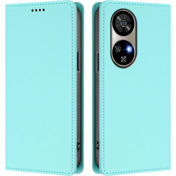 Custodia Per Telefono Cellulare Per Ulefone Note 17 Pro, Custodia Magnetica Antiurto In Finto Cuoio Flip Cover Con Supporto Turchese-image