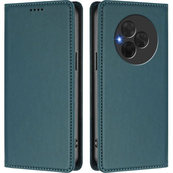 Custodia Per Cellulare Per Tcl Nxtpaper 60 Ultra, Flip Cover In Finto Cuoio Antiurto Magnetica Con Supporto Verde-image