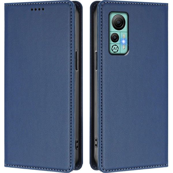 Custodia Per Telefono Cellulare Per Ulefone Note 14, Flip Cover In Finto Cuoio Antiurto Magnetica Con Supporto Blu Scuro-image