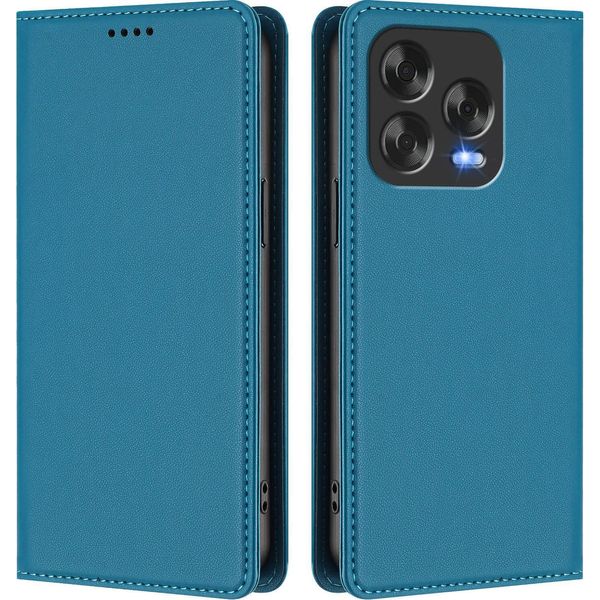Custodia Per Cellulare Per Zte Blade V70 Vita/Blade V70 Design/Nubia V70 Design,Poliuretanoleather Flip Cover Custodia Magnetica Antiurto Con Supporto Blu-image