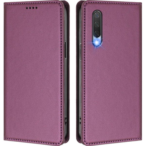 Custodia Per Xiaomi Mi CC9 / Mi 9 Lite, Flip Cover In Finto Cuoio Antiurto Magnetica Con Supporto Viola-image