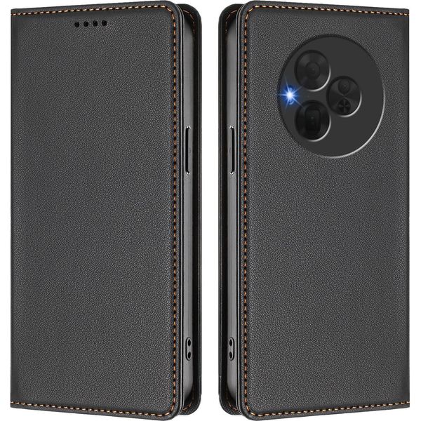 Custodia Per Cellulare Per Tcl Nxtpaper 60 Ultra, Flip Cover In Finto Cuoio Antiurto Magnetica Con Supporto Nero-image