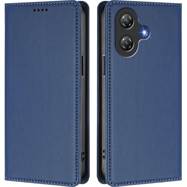 Custodia In Pelle Per Ulefone Note 21, Flip Case Magnetico In Finto Cuoio Con Supporto Blu Scuro-image