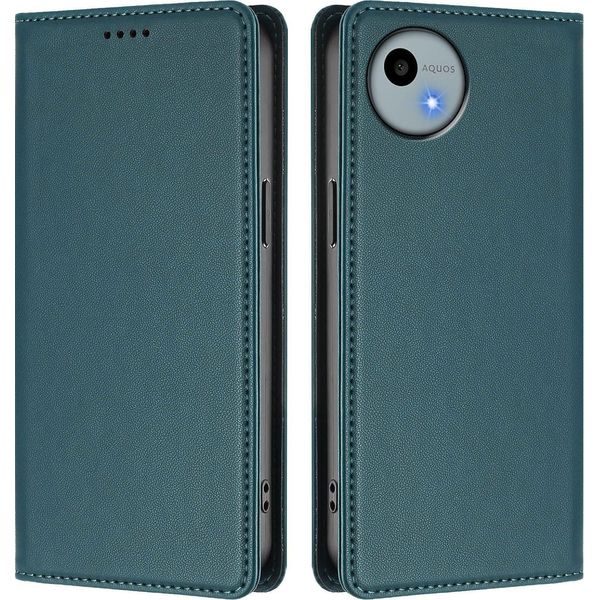 Custodia In Pelle Per Sharp Aquos Wish4, Custodia Magnetica In Finto Cuoio Con Supporto Verde-image