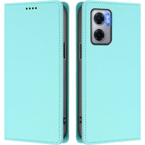 Custodia In Pelle Per Xiaomi Poco M5/M4 5G/Redmi 10 5G, Custodia Flip Magnetica In Finto Cuoio Con Supporto Verde Menta-image