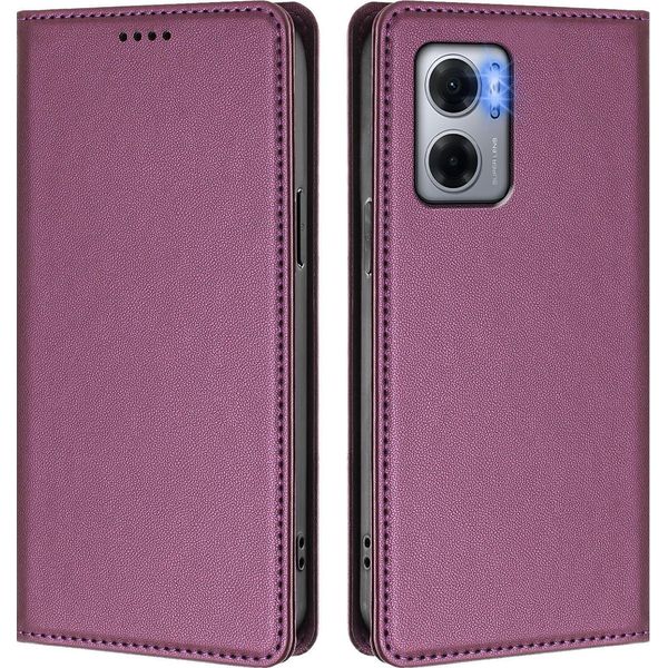 Custodia In Pelle Per Xiaomi Poco M5/M4 5G/Redmi 10 5G, Custodia Flip Magnetica In Finto Cuoio Con Supporto Viola-image