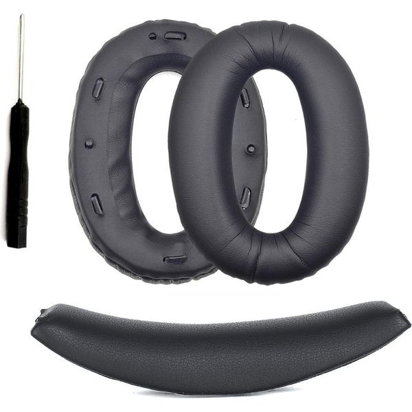 Inf Cuscinetti Auricolari E Fascia Di Ricambio Per Sony WH-1000XM2/MDR-1000X Nero-image