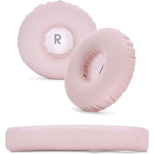 Inf Cuscinetti Di Ricambio E Set Per Archetto Compatibili Con Jbl JR300, T450BT, T500BT, Tune600 - Stile Rete Da Calcio Rosa-image