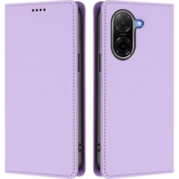 Custodia In Pelle Per Xiaomi Redmi A5 4G, Custodia Flip Magnetica In Finto Cuoio Con Supporto Viola Chiaro-image