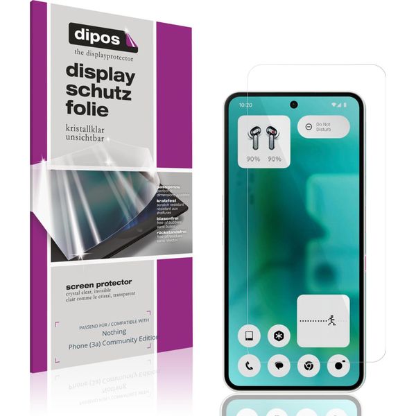4X Pellicola Protettiva Per Nothing Phone (3A) Community Edition Protezione Schermo Claro Display Dipos-image