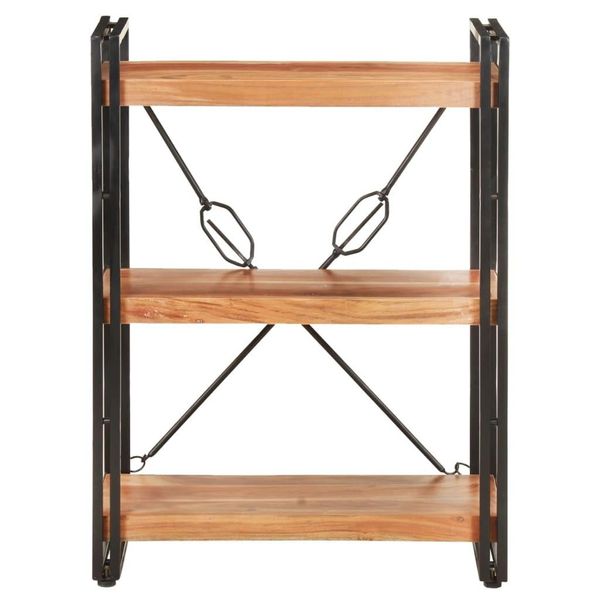 Syfax™ Libreria A 3 Ripiani 60X30X80 Cm In Legno Massello Di Acacia-image