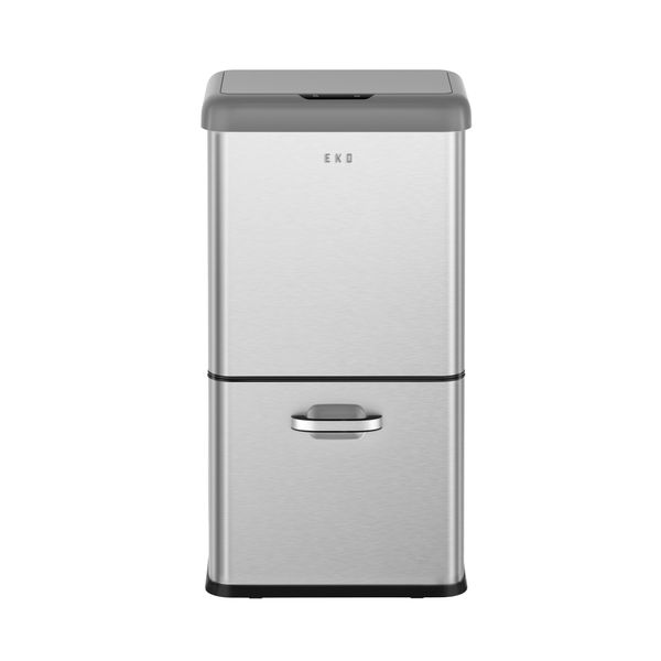 Eko - Cestino Vintage Sensor 32+18 Litri - Acciaio Inox Opaco - Acciaio-image