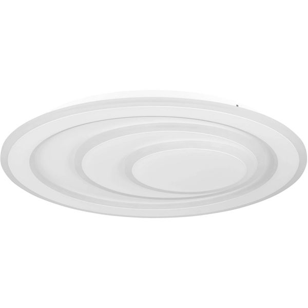 Eglo Deckenleuchte "Palagiano 1 Deckenlampe, Flurlampe Aus Metall Und Kunststoff, Lampe", Weiß, 1, Ø 48Cm H: 5Cm, 1 Stk., Leuchten, Wand-/Deckenleuchte - H5 X Ø48 Cm - Weiß - 21W Inkl., Deckenleuchte-image