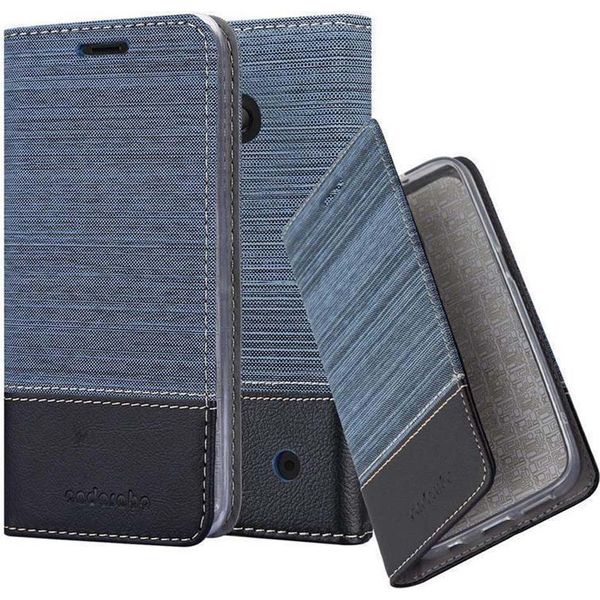 Cadorabo Custodia Per Nokia Lumia 550 Custodia Protettiva In Blu Custodia Per Cellulare Custodia A Libro Cover-image