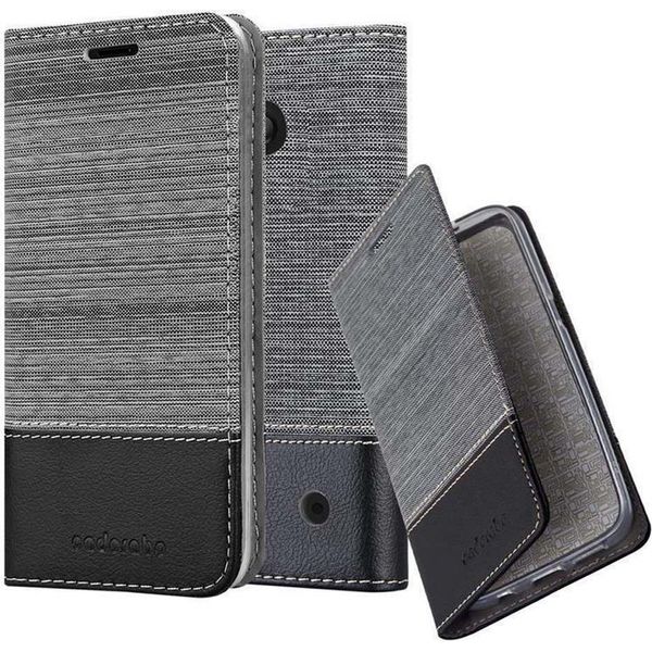 Cadorabo Custodia Per Nokia Lumia 550 Custodia Protettiva In Grigio Custodia Per Cellulare Custodia A Libro Cover-image