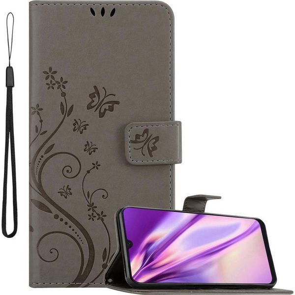 Cadorabo Cover Per Samsung Galaxy A50 4G / A50S / A30S Cover Protettiva In Grigio Cover Protettiva Custodia Per Cellulare Custodia Fiori-image