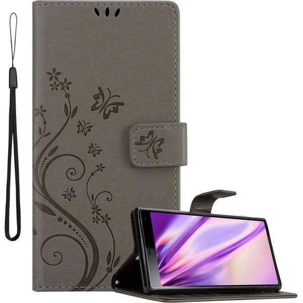 Cadorabo Cover Per Sony Xperia 10 / Xperia XA3 Cover Protettiva In Grigio Cover Protettiva Custodia Telefono Cellulare Custodia Fiori Custodia Fiore-image