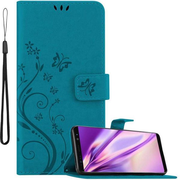 Cadorabo Cover Per Samsung Galaxy Note 8 Cover Protettiva In Blu Cover Protettiva Cover Per Telefono Cellulare Custodia Fiori Custodia Fiori-image