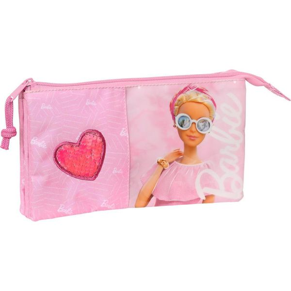 Astuccio Triplo Multiuso Barbie Girl Pink (22 X 12 X 3 Cm)-image