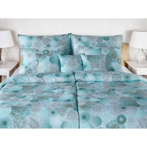 Biancheria Da Letto In Raso Geon Mandalas Menta 140X200, 70X90 Cm-image