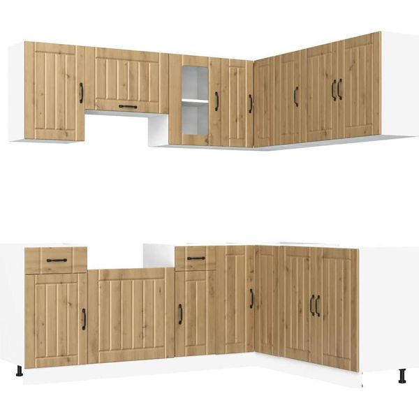 Syfax™ Set Mobili Da Cucina 11 Pz Lucca Rovere Artigianale Truciolato-image