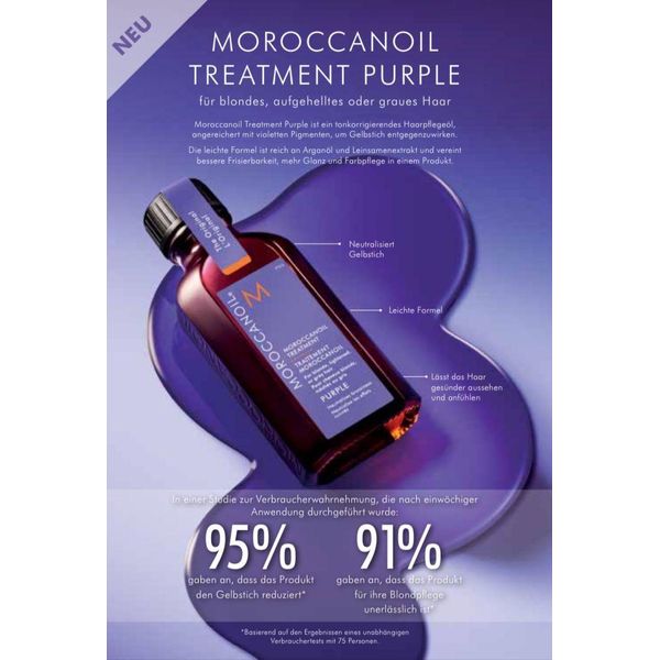 Moroccanoil Purple Treatment Olio Nutriente Per Capelli Biondo Platino E Grigi 25 Ml-image