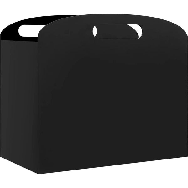 Portariviste In Acrilico - Portariviste / Contenitore - Con Maniglie - Per Giornali, Riviste E Fascicoli - Organizzatore Da Scrivania - Nero-image