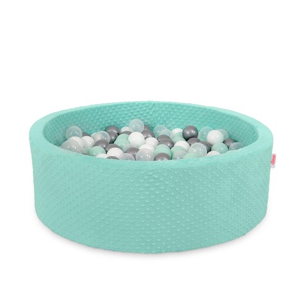 Piscina A Secco In Viscosa H-30 Cm Con 300 Palline - Menta-image