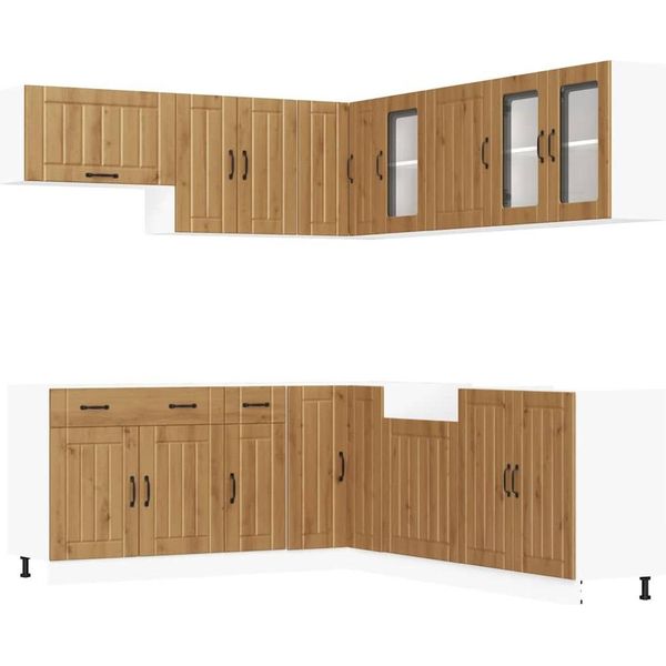 Syfax™ Set Mobili Da Cucina 11 Pz Lucca Rovere Artigianale Truciolato-image