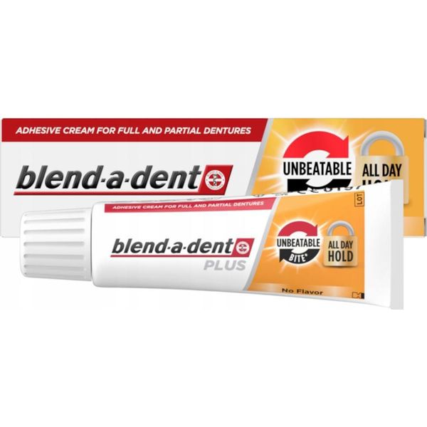 Blend-A-Dent | Adesivo Per Dentiere - 40 G - Insapore - Tenuta Forte - 1 Pezzo - Adesivo Per Protesi Totali E Parziali-image