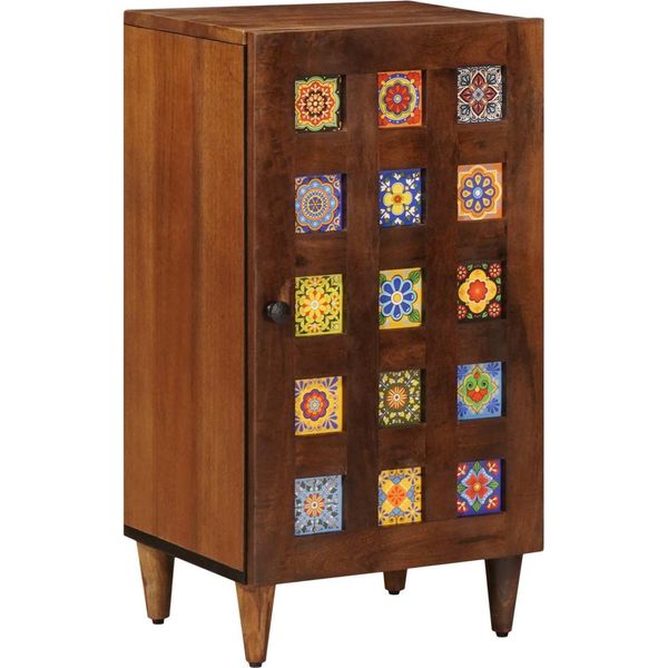 Syfax™ Credenza Con Porta Noce 40 X 33 X 75 Cm Legno Di Mango Massello-image