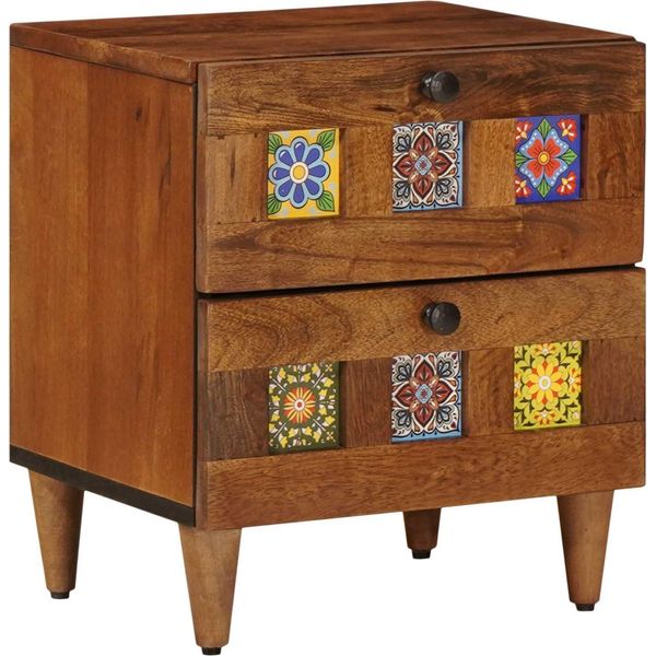 Syfax™ Armadio Da Notte Con Cassetto Marrone 40 X 33 X 46 Cm-image