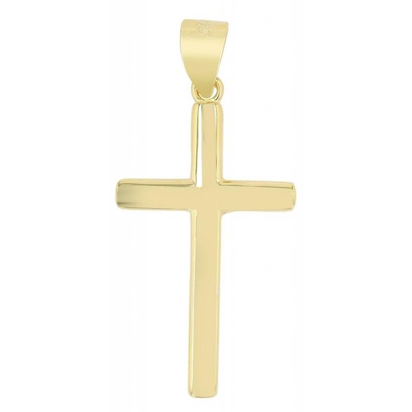 KettenanhäNger Adelia´S "Hochwertiger Kreuz AnhäNger Aus 925 Sterling Silber", Gold, SchmuckanhäNger, Damen, Silber 925 (Sterlingsilber), KettenanhäNger-image