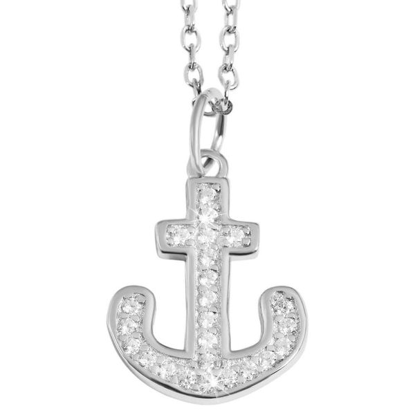 KettenanhäNger Adelia´s "Moderner Anker AnhäNger Aus 925 Sterling Silber", Silber, SchmuckanhäNger, Damen, Silber 925 (Sterlingsilber), KettenanhäNger-image