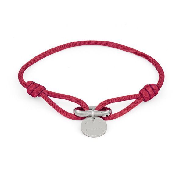 Armband Copenhagen Studios "Schmuck Geschenk Edelstahl Armkette Fabric Link", Edelstahlfarben, ArmbäNder, Damen, 21Cm, Edelstahl Nylon, Edelstahl, Nylon, Armband-image