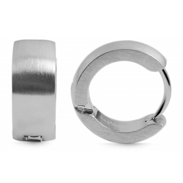 Paar Creolen Adelia´S "Damen Creolen Aus Poliertem Edelstahl Ø 10 Mm", Silber, Ohrringe, Damen, Damen, Edelstahl-image