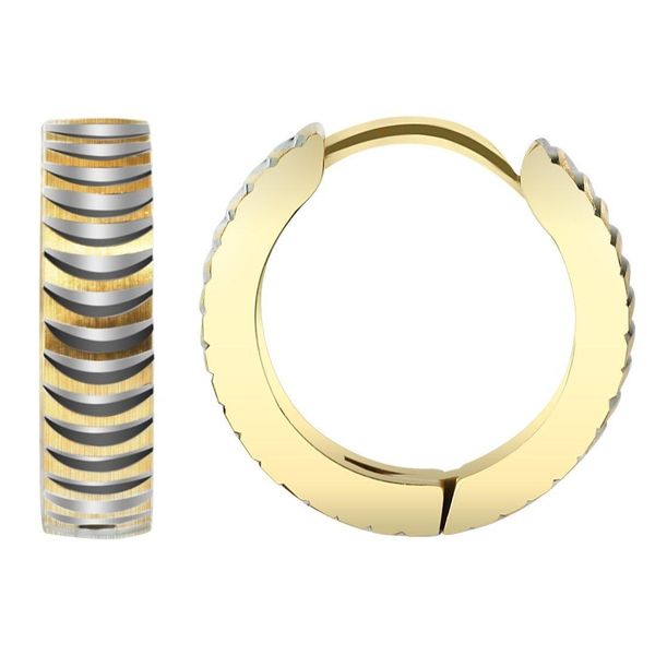 Paar Creolen Adelia´S "Damen Creolen Aus Poliertem Edelstahl Ø 12 Mm", Silber, Ohrringe, Damen, Damen, Edelstahl-image