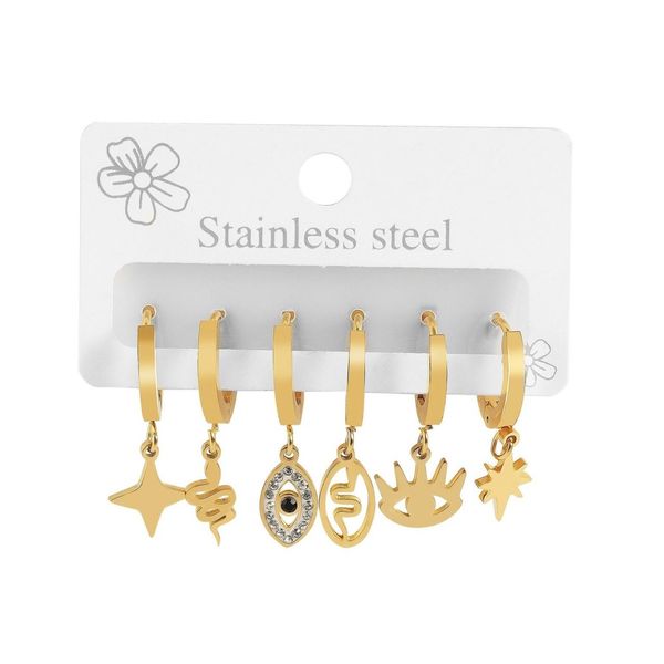 Paar Creolen Adelia´s "Damen Creolen Aus Edelstahl Ø 5 Mm", Silber, Ohrringe, Damen, Damen, Edelstahl-image