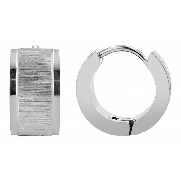 Paar Creolen Adelia´S "Damen Creolen Aus Poliertem Edelstahl Ø 9 Mm", Silber, Ohrringe, Damen, Damen, Edelstahl-image
