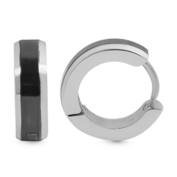 Paar Creolen Adelia´S "Damen Creolen Aus Edelstahl Ø 9 Mm", Silber, Ohrringe, Damen, Damen, Edelstahl-image