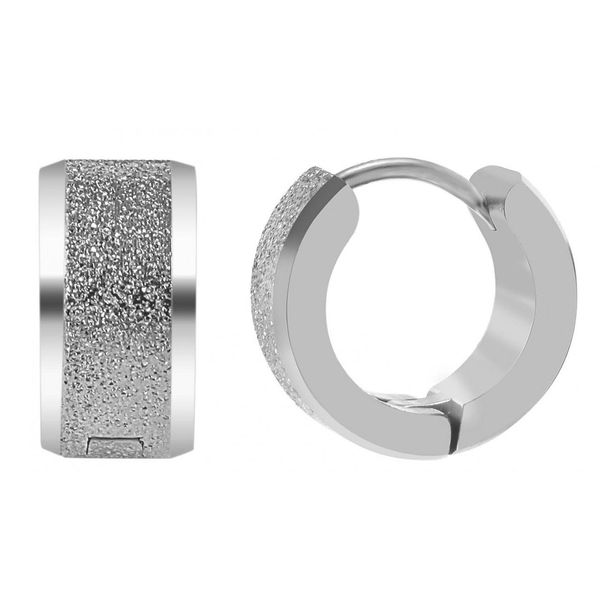 Paar Creolen Adelia´S "Damen Creolen Aus Edelstahl Ø 9 Mm", Silber, Ohrringe, Damen, Damen, Edelstahl-image