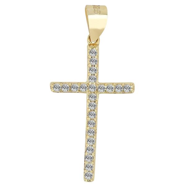 KettenanhäNger Adelia´S "Zeitloser Kreuz AnhäNger Aus 925 Sterling Silber", Gold, SchmuckanhäNger, Damen, Silber 925 (Sterlingsilber), KettenanhäNger-image