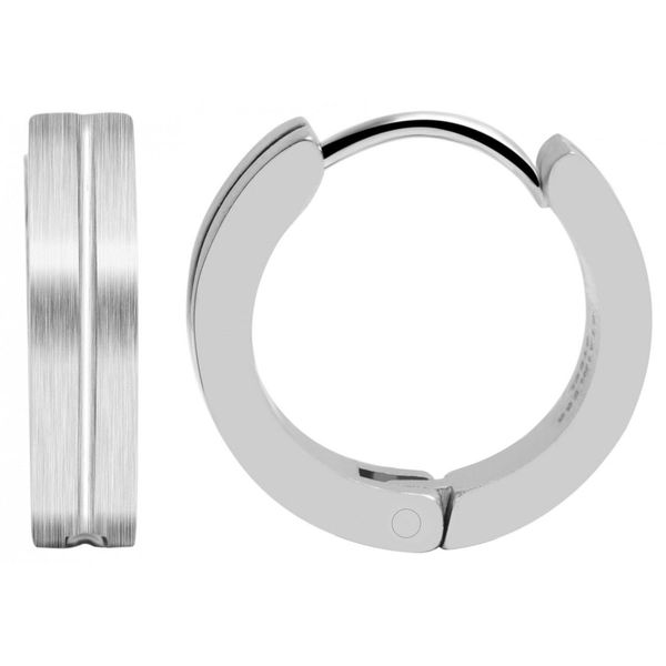 Paar Creolen Adelia´s "Damen Creolen Aus Poliertem Edelstahl Ø 5 Mm", Silber, Ohrringe, Damen, Damen, Edelstahl-image