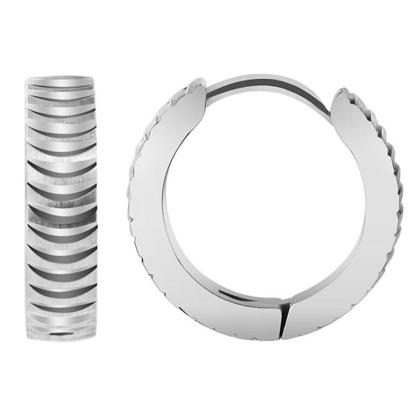 Paar Creolen Adelia´s "Damen Creolen Aus Poliertem Edelstahl Ø 12 Mm", Silber, Ohrringe, Damen, Damen, Edelstahl-image
